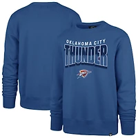 Unisex '47  Blue Oklahoma City Thunder Brush By Headline Crewneck Sweatshirt
