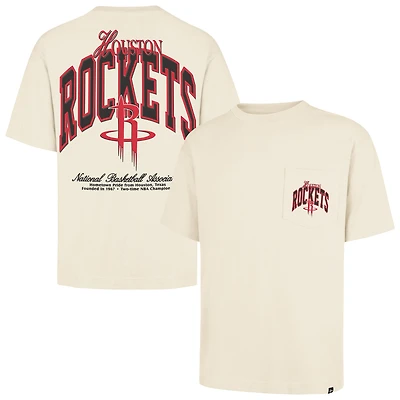 Unisex '47 Cream Houston Rockets Crossover Collection Foundation Pocket T-Shirt