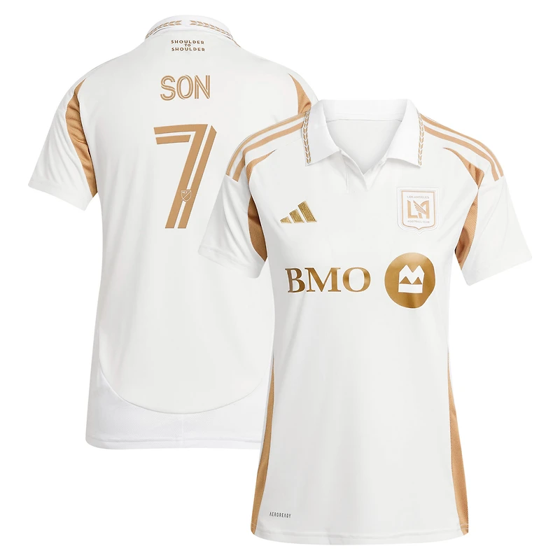 Women's adidas Son Heung-Min White LAFC 2025 Secondary Replica Player Jersey