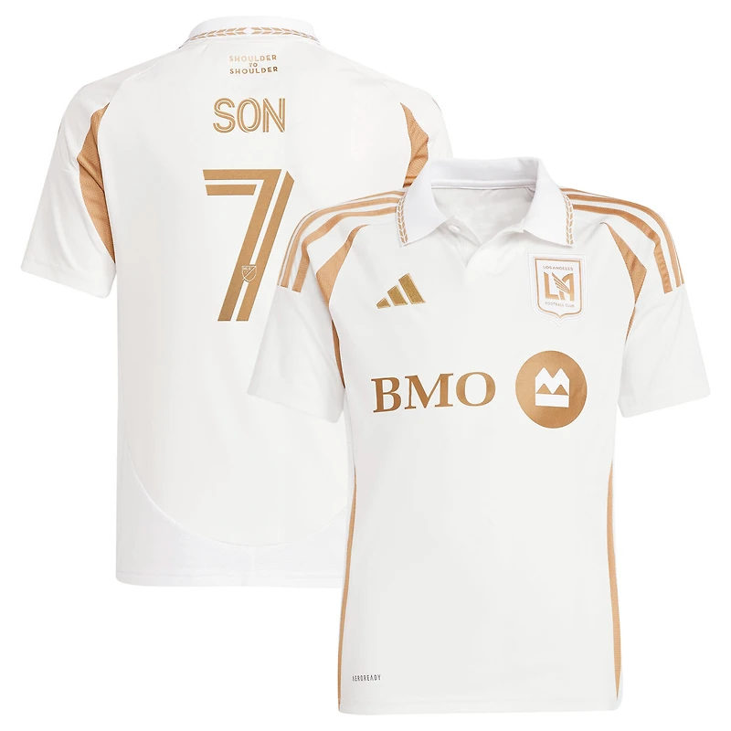 Youth adidas Son Heung-Min White LAFC 2025 Secondary Replica Player Jersey