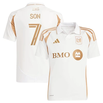 Youth adidas Son Heung-Min White LAFC 2025 Secondary Replica Player Jersey