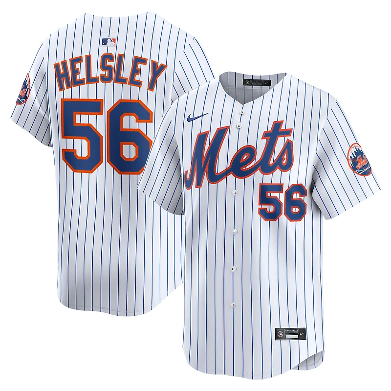 Men's Nike Ryan Helsley White New York Mets Home Limited Player Jersey