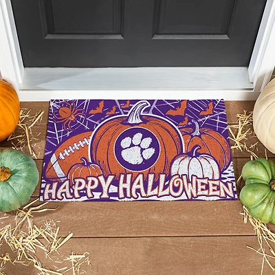 Clemson Tigers 28" x 16" Happy Halloween Turf Door Mat