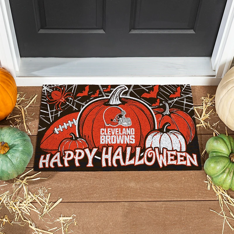 Cleveland Browns 28" x 16" Happy Halloween Turf Door Mat
