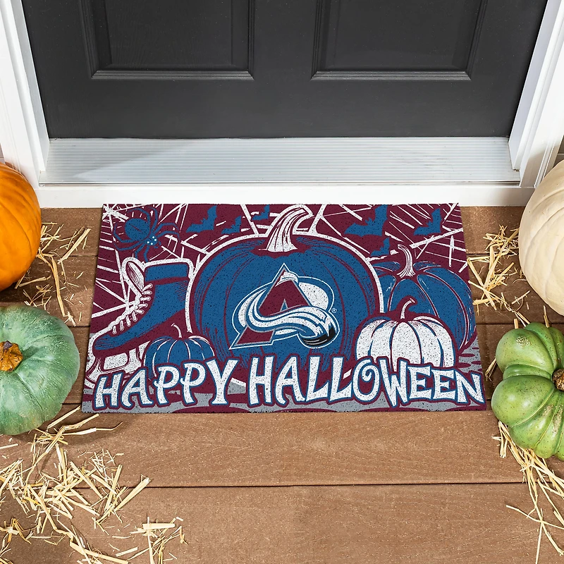 Colorado Avalanche 28" x 16" Happy Halloween Turf Door Mat