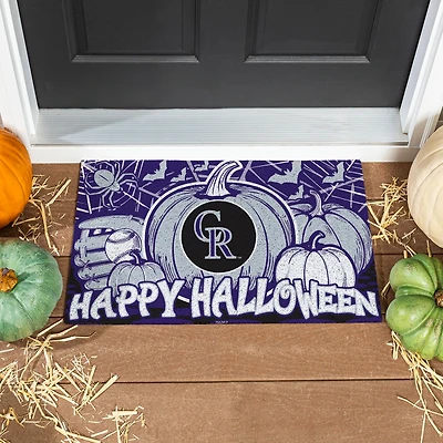 Colorado Rockies 28" x 16" Happy Halloween Turf Door Mat