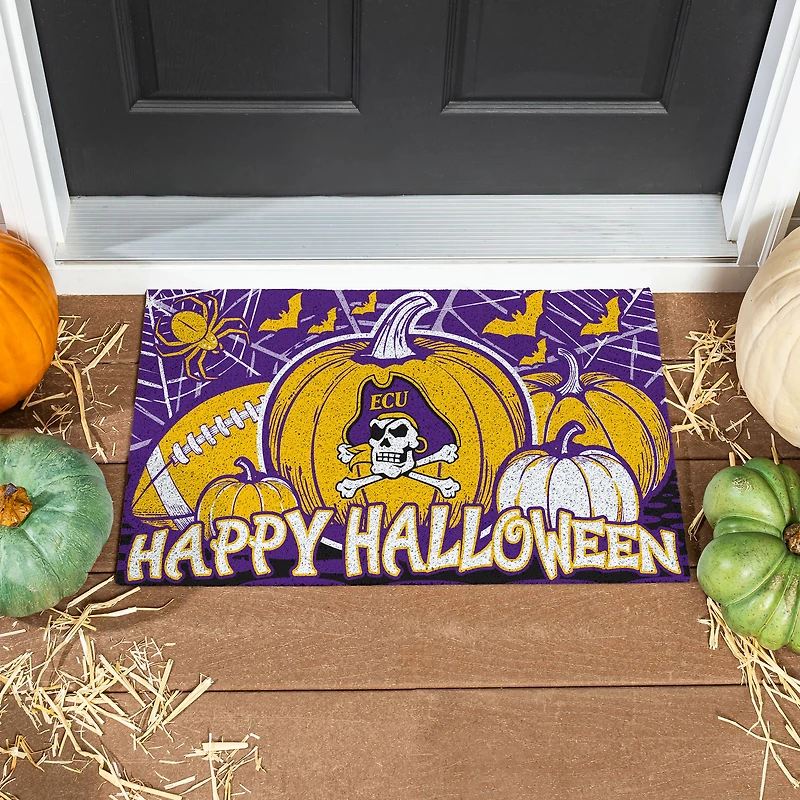 ECU Pirates 28" x 16" Happy Halloween Turf Door Mat