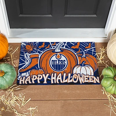 Edmonton Oilers 28" x 16" Happy Halloween Turf Door Mat