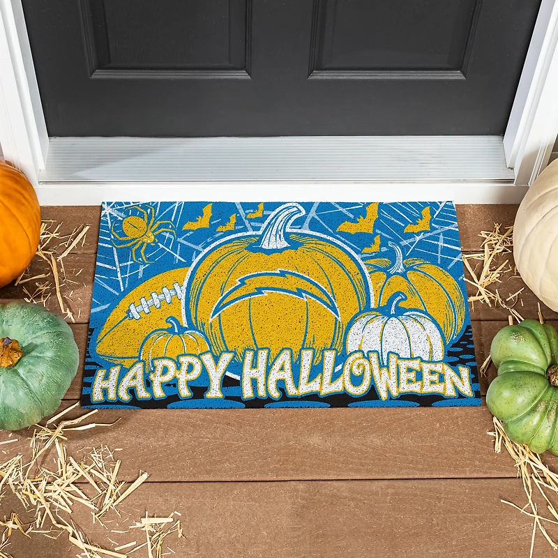 Los Angeles Chargers 28" x 16" Happy Halloween Turf Door Mat