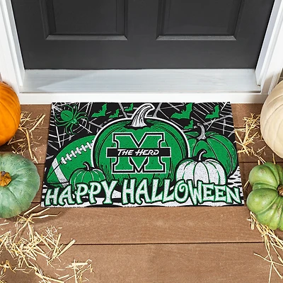 Marshall Thundering Herd 28" x 16" Happy Halloween Turf Door Mat