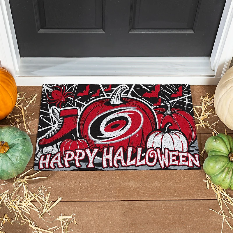 Carolina Hurricanes 28" x 16" Happy Halloween Turf Door Mat