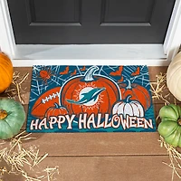 Miami Dolphins 28" x 16" Happy Halloween Turf Door Mat