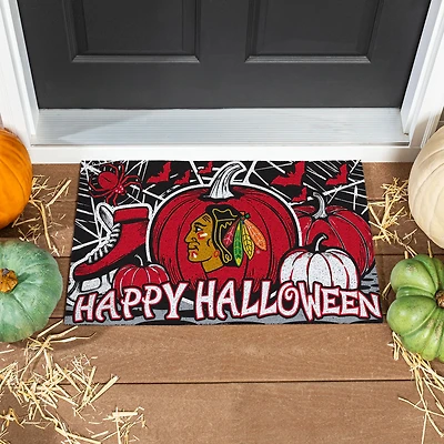Chicago Blackhawks 28" x 16" Happy Halloween Turf Door Mat