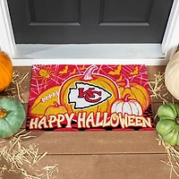 Kansas City Chiefs 28" x 16" Happy Halloween Turf Door Mat