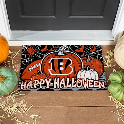 Cincinnati Bengals 28" x 16" Happy Halloween Turf Door Mat