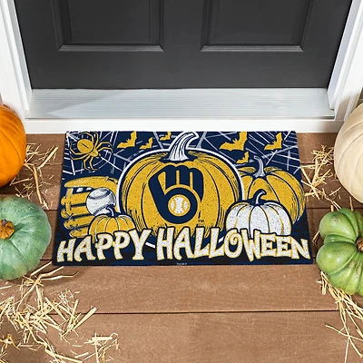 Milwaukee Brewers 28" x 16" Happy Halloween Turf Door Mat