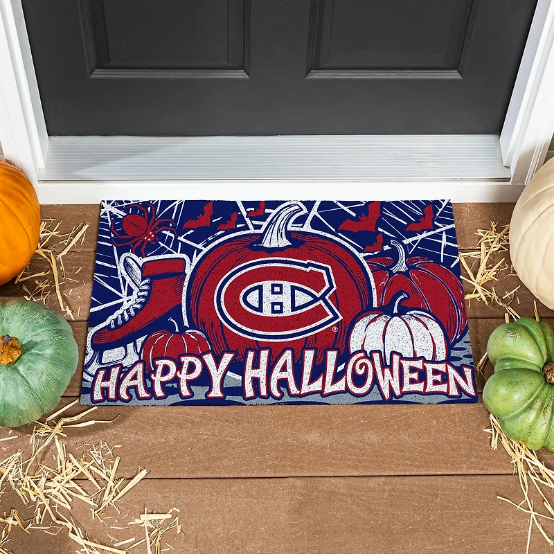 Montreal Canadiens 28" x 16" Happy Halloween Turf Door Mat