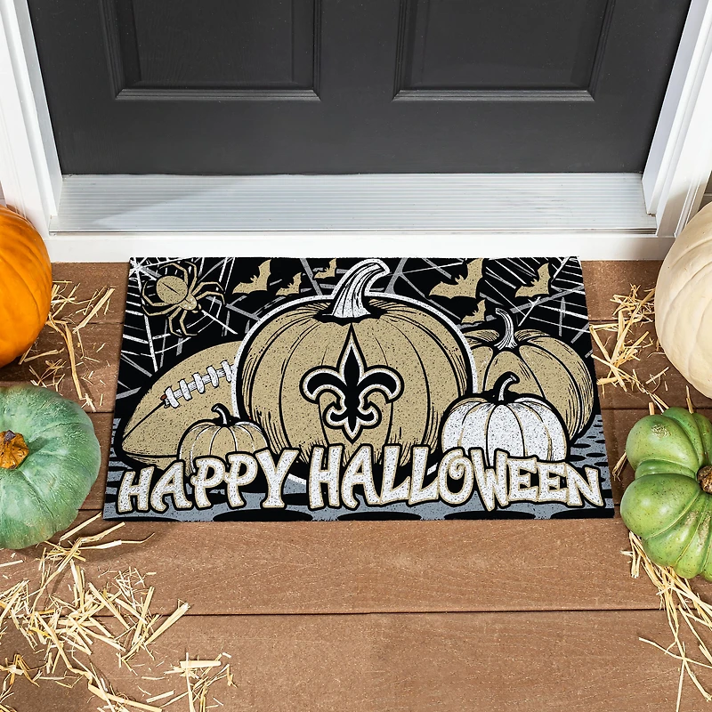 New Orleans Saints 28" x 16" Happy Halloween Turf Door Mat