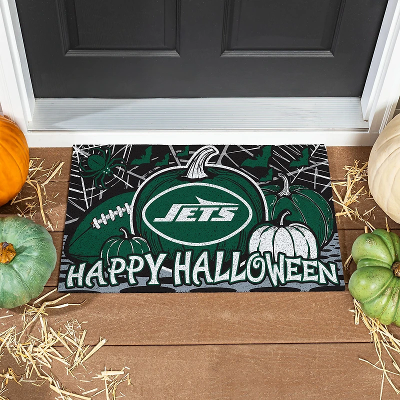 New York Jets 28" x 16" Happy Halloween Turf Door Mat