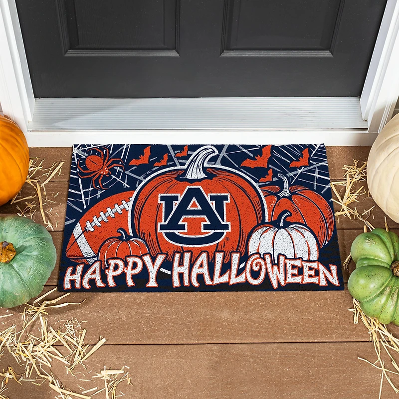 Auburn Tigers 28" x 16" Happy Halloween Turf Door Mat