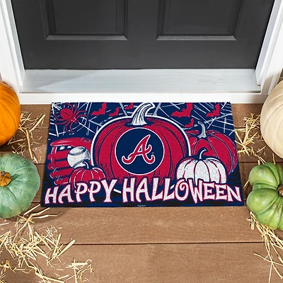 Atlanta Braves 28" x 16" Happy Halloween Turf Door Mat