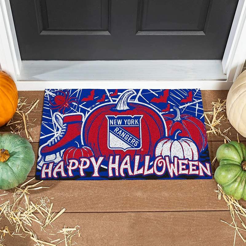 New York Rangers 28" x 16" Happy Halloween Turf Door Mat