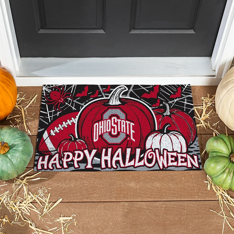 Ohio State Buckeyes 28" x 16" Happy Halloween Turf Door Mat