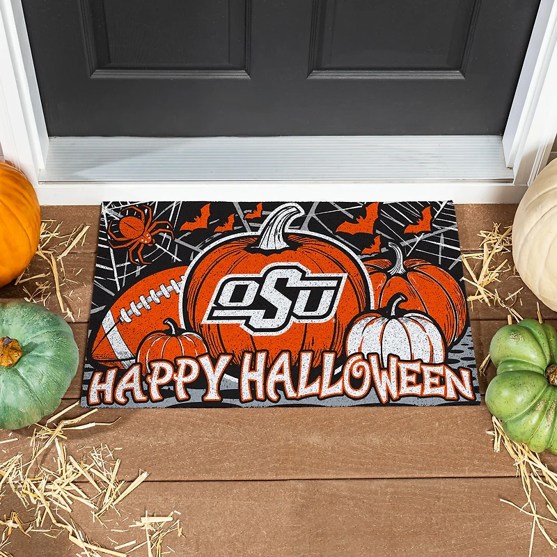 Oklahoma State Cowboys 28" x 16" Happy Halloween Turf Door Mat