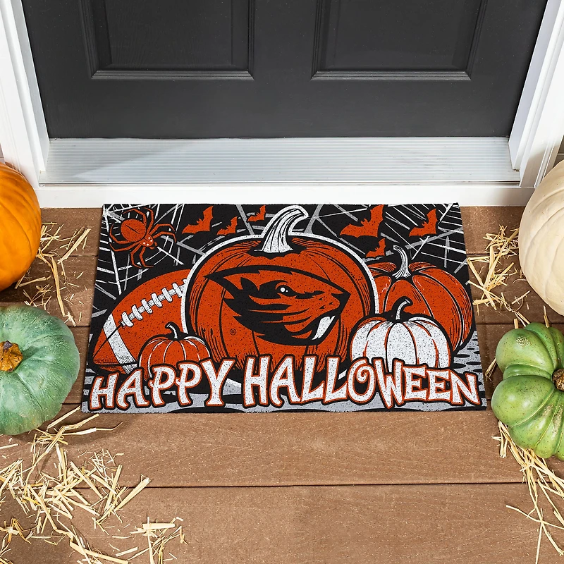 Oregon State Beavers 28" x 16" Happy Halloween Turf Door Mat