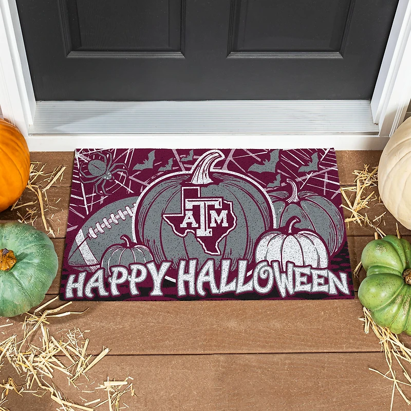Texas A&M Aggies 28" x 16" Happy Halloween Turf Door Mat