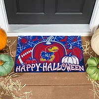 Kansas Jayhawks 28" x 16" Happy Halloween Turf Door Mat