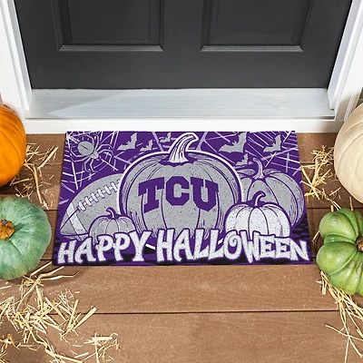 TCU Horned Frogs 28" x 16" Happy Halloween Turf Door Mat