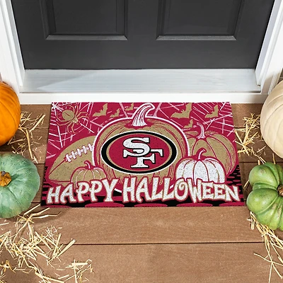San Francisco 49ers 28" x 16" Happy Halloween Turf Door Mat