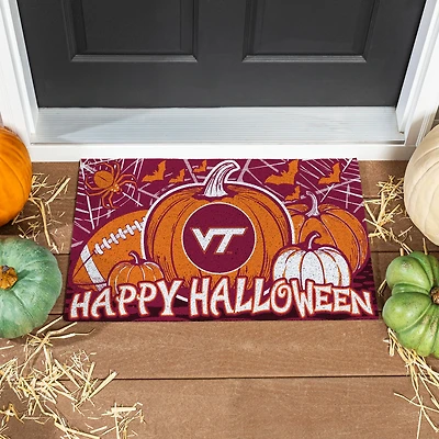 Virginia Tech Hokies 28" x 16" Happy Halloween Turf Door Mat