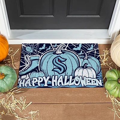 Seattle Kraken 28" x 16" Happy Halloween Turf Door Mat