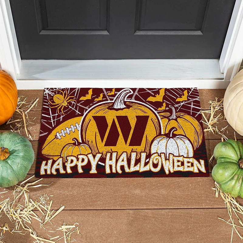 Washington Commanders 28" x 16" Happy Halloween Turf Door Mat
