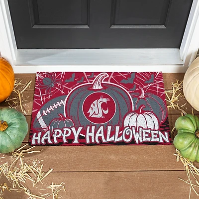 Washington State Cougars 28" x 16" Happy Halloween Turf Door Mat