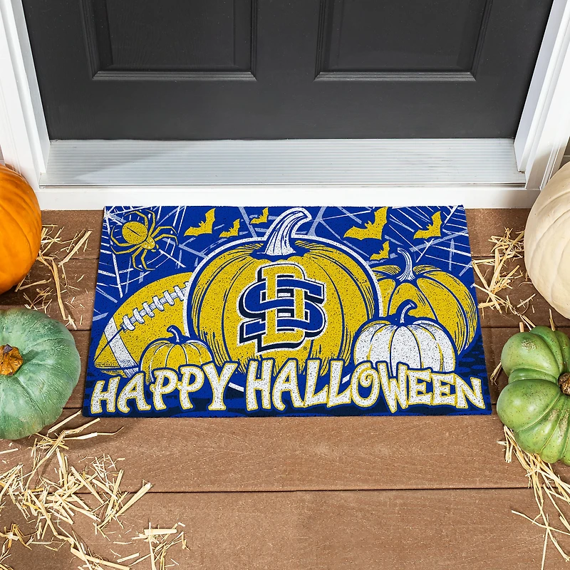 South Dakota State Jackrabbits 28" x 16" Happy Halloween Turf Door Mat