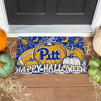 Pitt Panthers 28" x 16" Happy Halloween Turf Door Mat