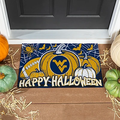 West Virginia Mountaineers 28" x 16" Happy Halloween Turf Door Mat