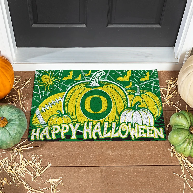 Oregon Ducks 28" x 16" Happy Halloween Turf Door Mat