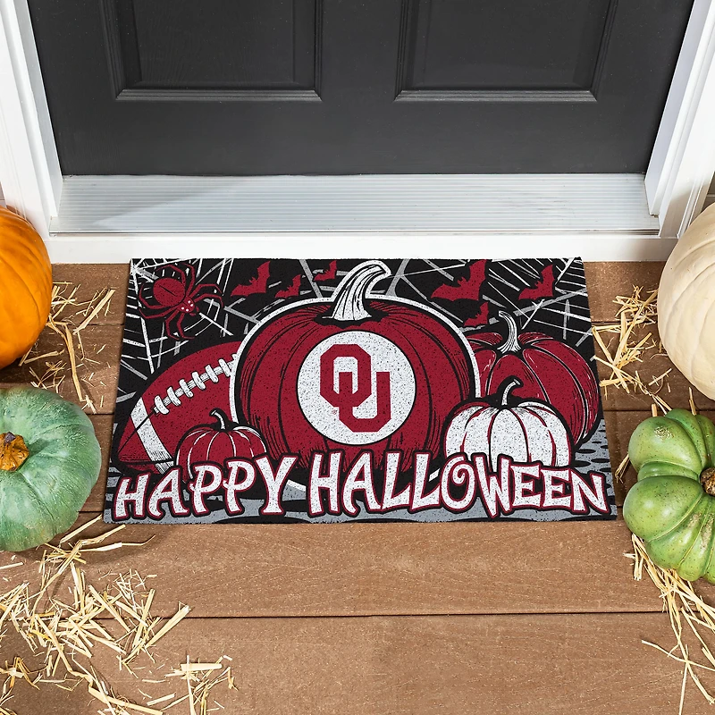 Oklahoma Sooners 28" x 16" Happy Halloween Turf Door Mat