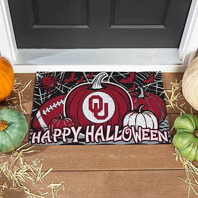 Oklahoma Sooners 28" x 16" Happy Halloween Turf Door Mat