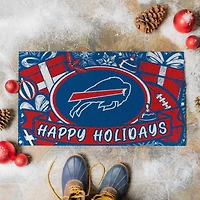 Buffalo Bills 28" x 16" Happy Holidays Christmas Turf Door Mat