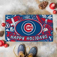 Chicago Cubs 28" x 16" Happy Holidays Christmas Turf Door Mat
