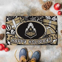 Purdue Boilermakers 28" x 16" Happy Holidays Christmas Turf Door Mat