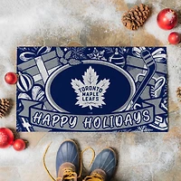 Toronto Maple Leafs 28" x 16" Happy Holidays Christmas Turf Door Mat