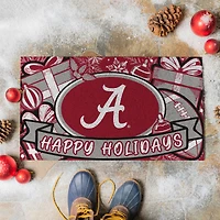 Alabama Crimson Tide 28" x 16" Happy Holidays Christmas Turf Door Mat