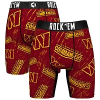 Unisex Rock Em Socks Washington Commanders Throwback Logo Allover Boxer Briefs