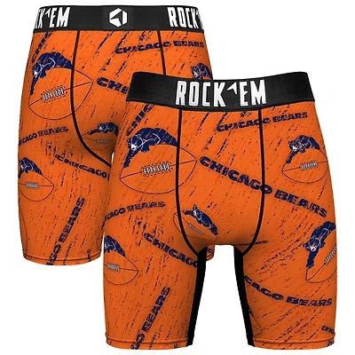 Unisex Rock Em Socks Chicago Bears Throwback Logo Allover Boxer Briefs